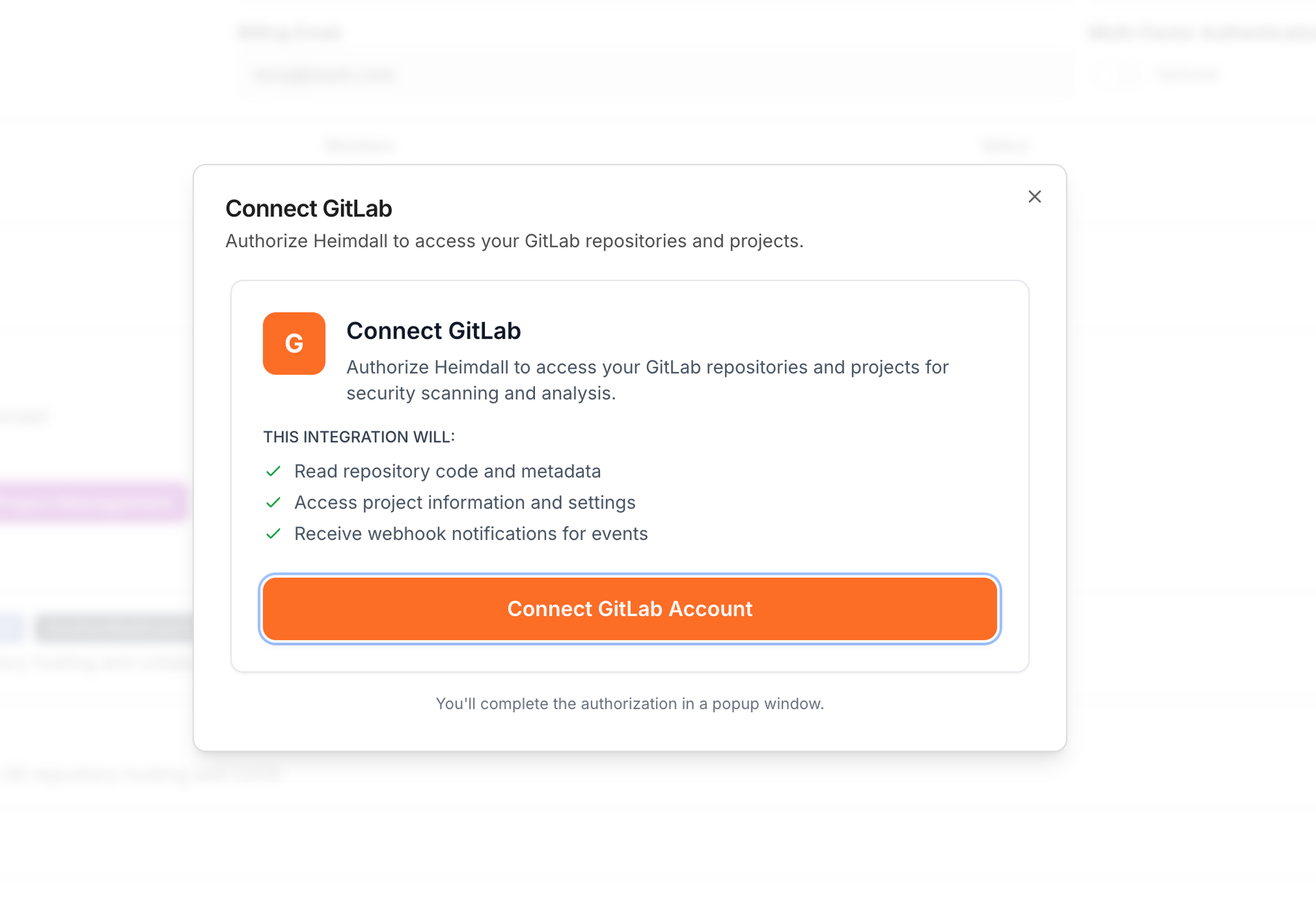 Gitlab Install Screen from composable integration UI